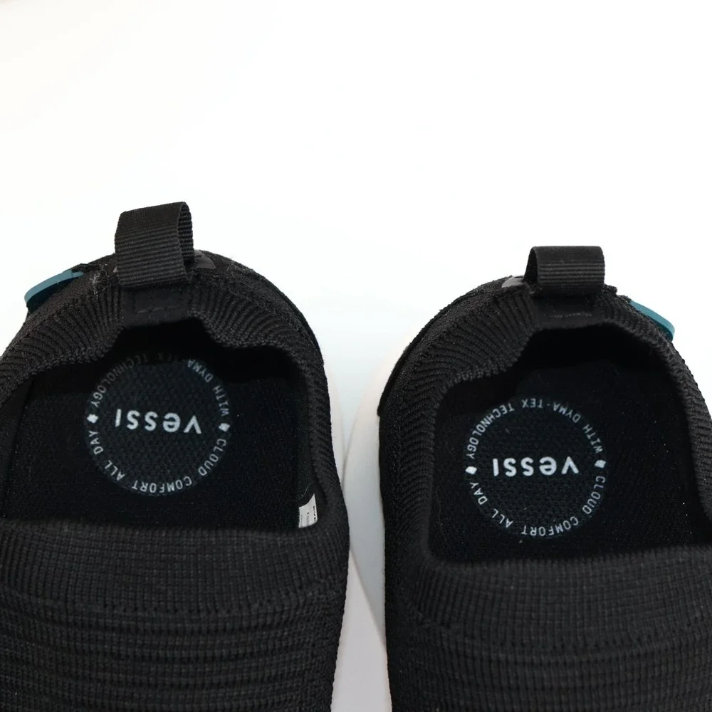 Vessi Womens Everyday Move Slip-On Sneaker Size 8 Waterproof Black Comfort Shoes